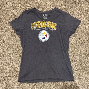 NFL Steelers Charcoal and Yellow Tee